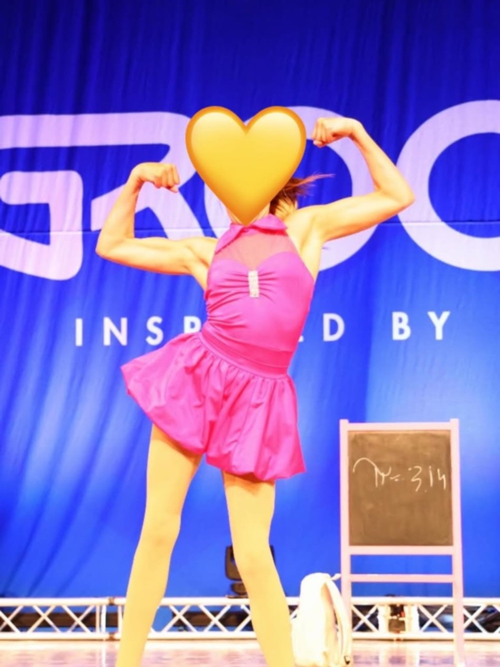 Kelle Hot Pink Dance costume with Skirt